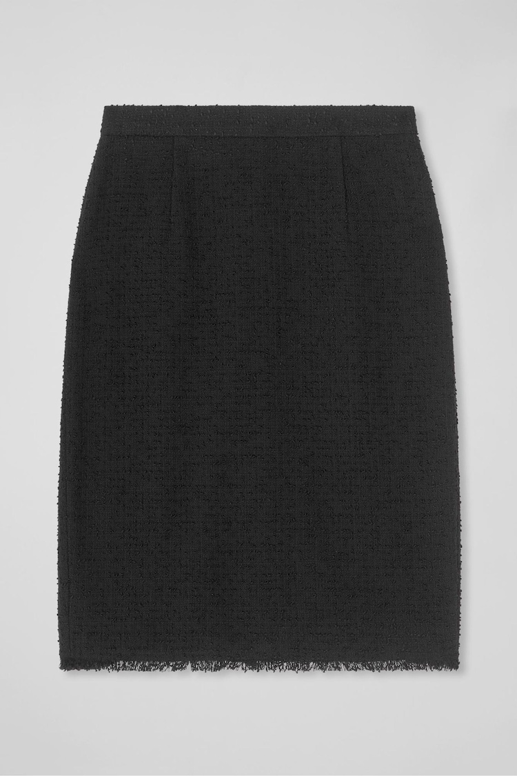 LK Bennett Black Lara Cotton Italian Tweed Skirt - Image 5 of 5