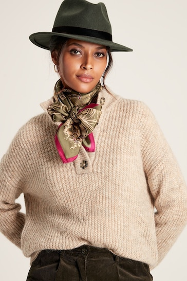 Joules Maude Khaki Wool Fedora Hat