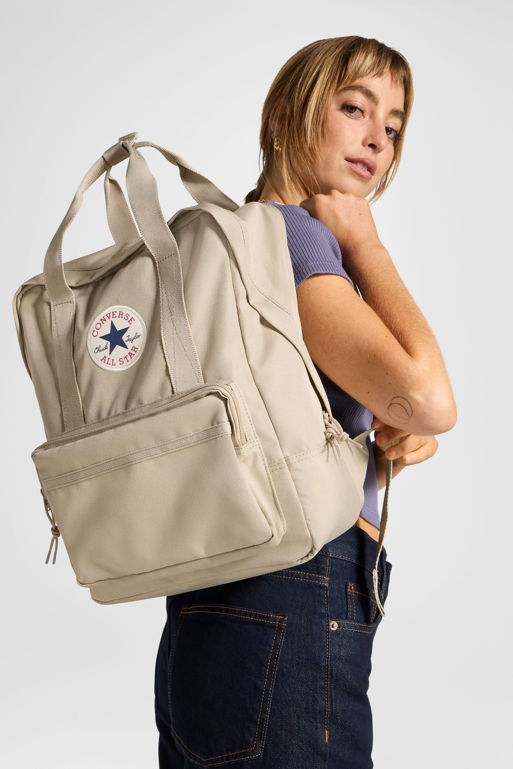 Buy Converse Cream Small Square Backpack from the Next UK online shop