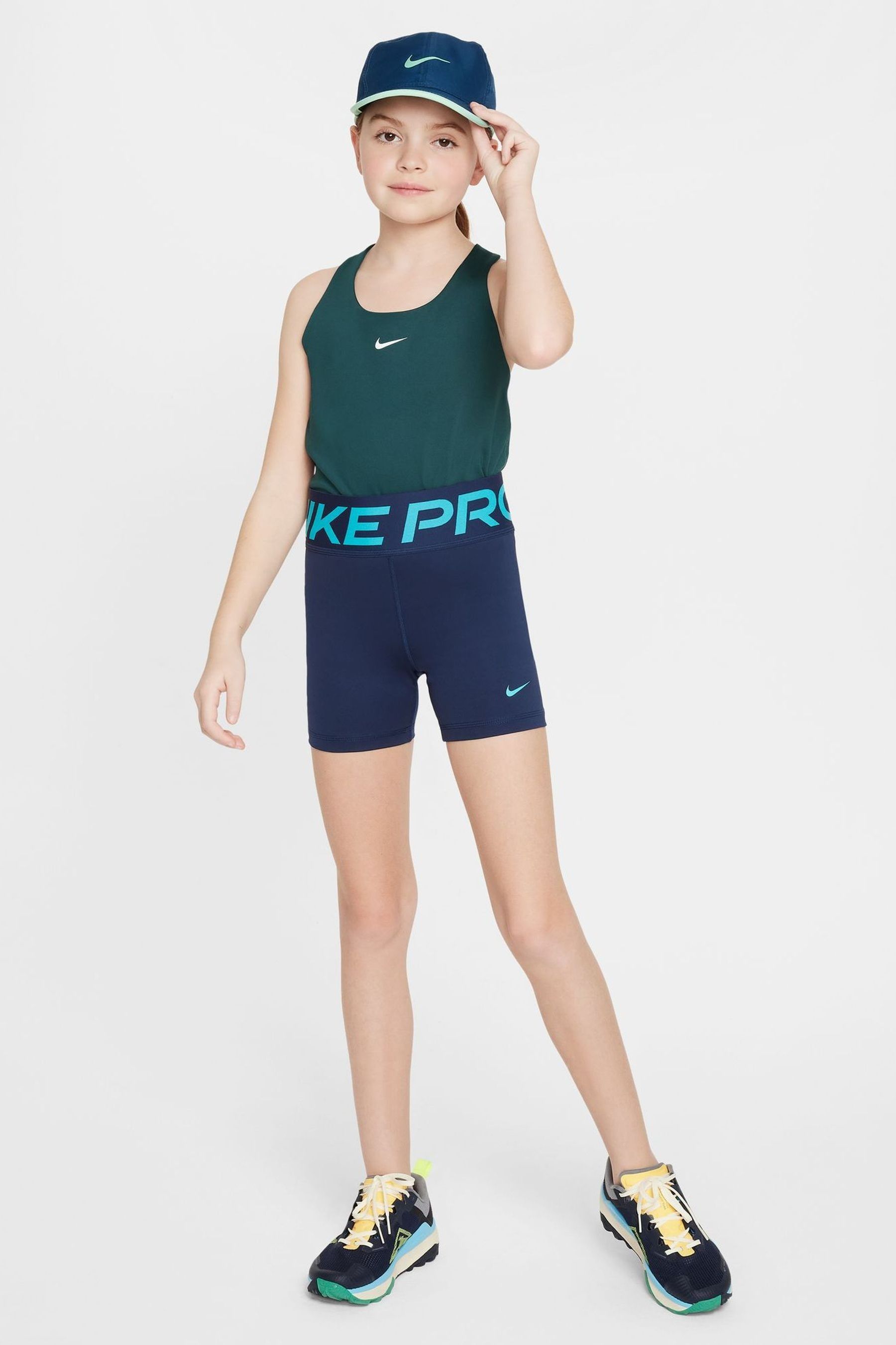 Girls navy nike shorts hot sale