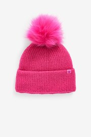 Bright Pink Soft Ribbed Hat, Gloves And Scarf Set (3-16yrs) - Image 2 of 5