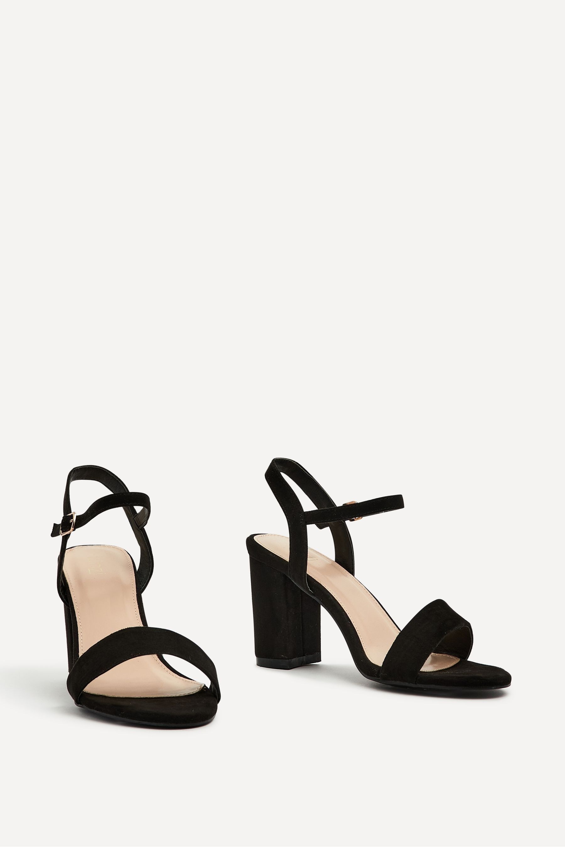 Black block barely there heels online