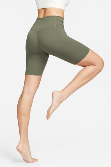 Nike Green Zenvy Gentle Support High Waisted 8 Cycling Shorts