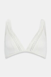 Mint Velvet Ecru Textured Non Pad Underwire Bikini Top - Image 5 of 6