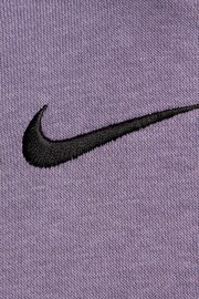 Nike Dark Purple Phoenix Fleece Oversized Mini Swoosh Pullover Hoodie - Image 5 of 11