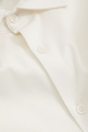 Reiss Ecru Viscount Slim Fit Mercerised Cotton Jersey Shirt - Image 5 of 5