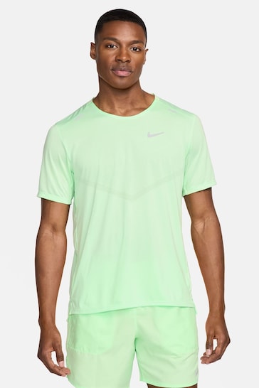 Nike Light Green Rise 365 Dri-FIT Short Sleeve Running Top