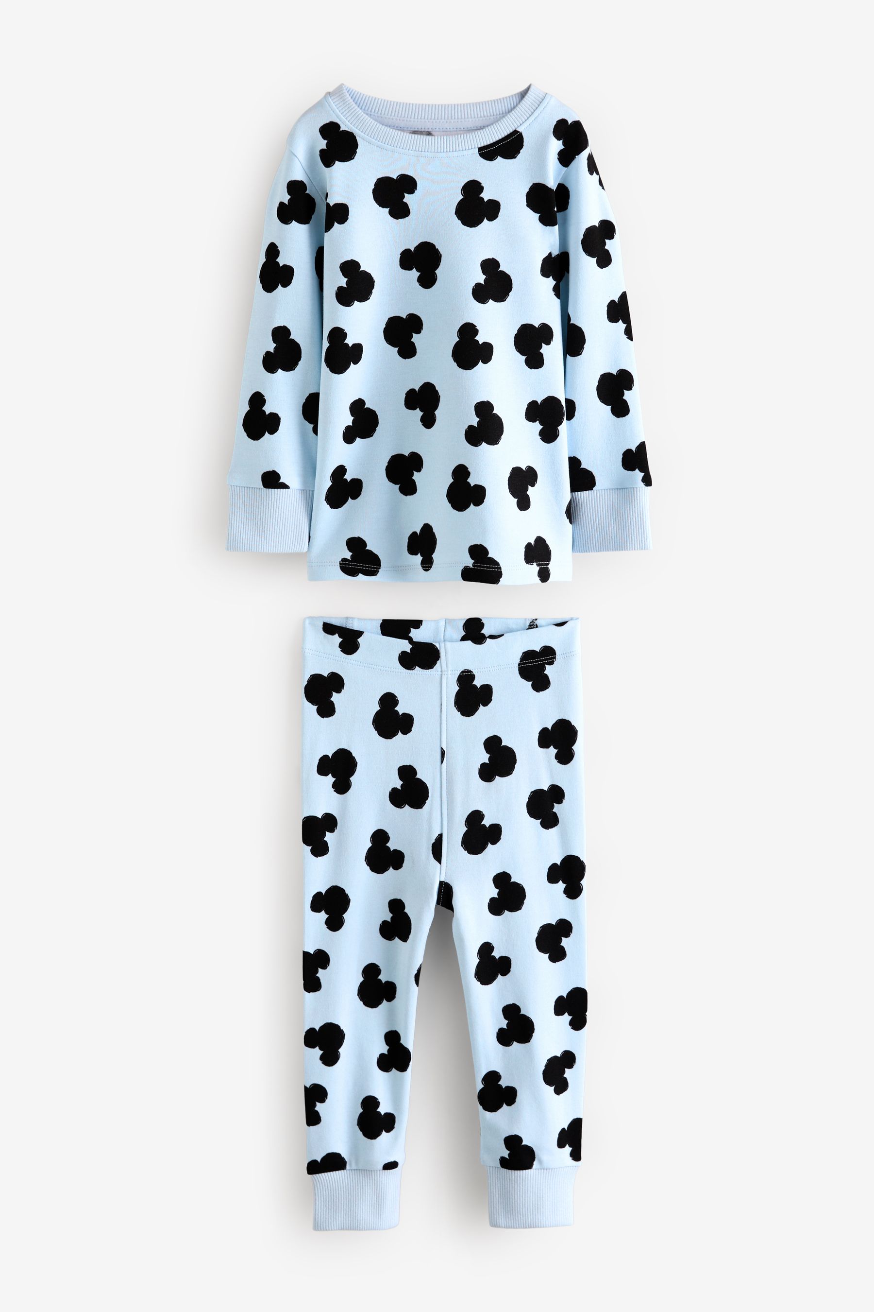 Buy Blue Ecru Mickey Mouse Snuggle 100 Cotton Pyjamas 3 Pack 9mths 10yrs from the Next UK online shop