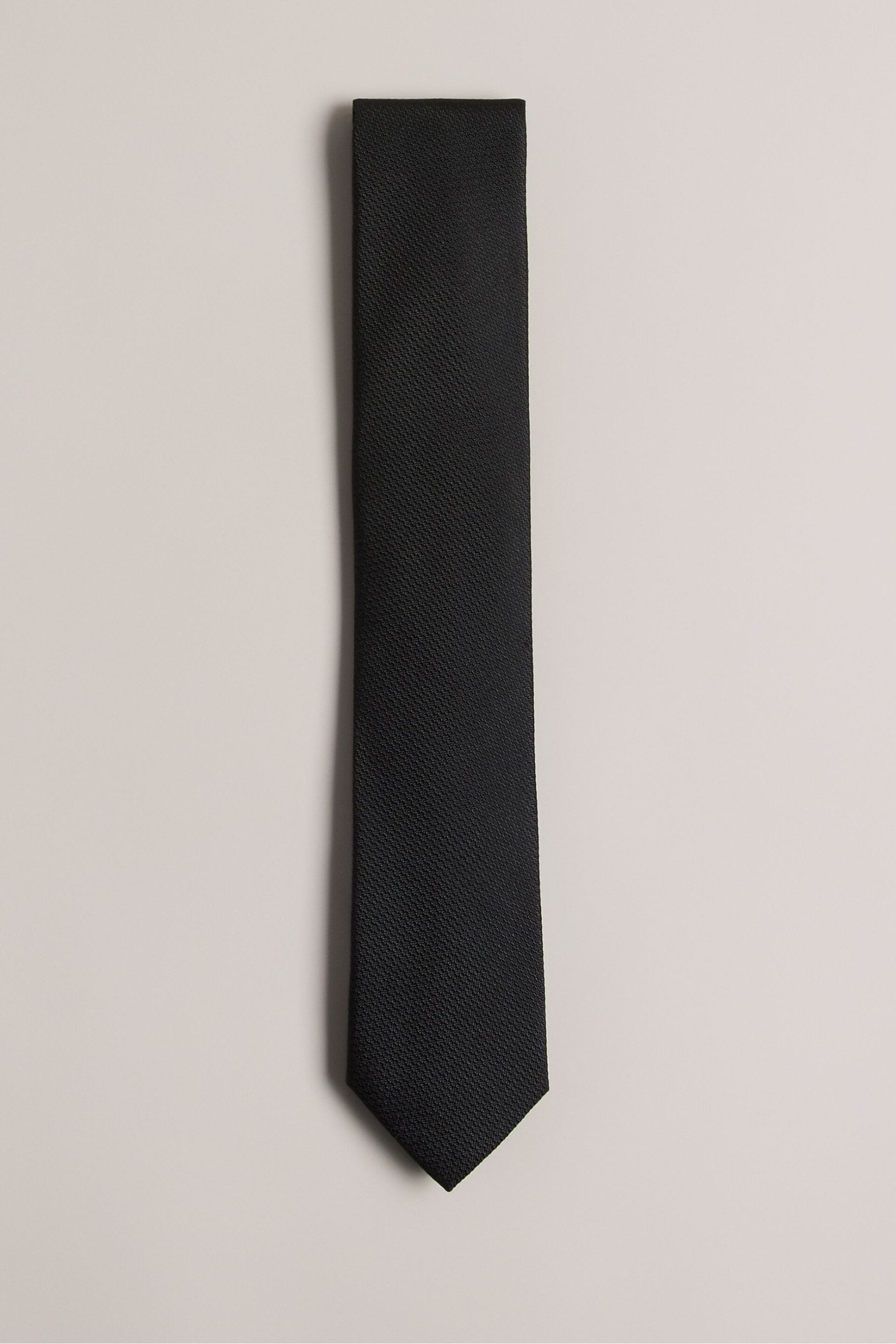 Ted Baker Black Phillo Textured Silk Tie - Image 1 of 4