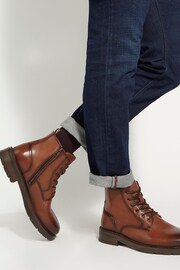 Dune London Natural Cheshires Plain Toe Cleated Sole Boots - Image 3 of 6