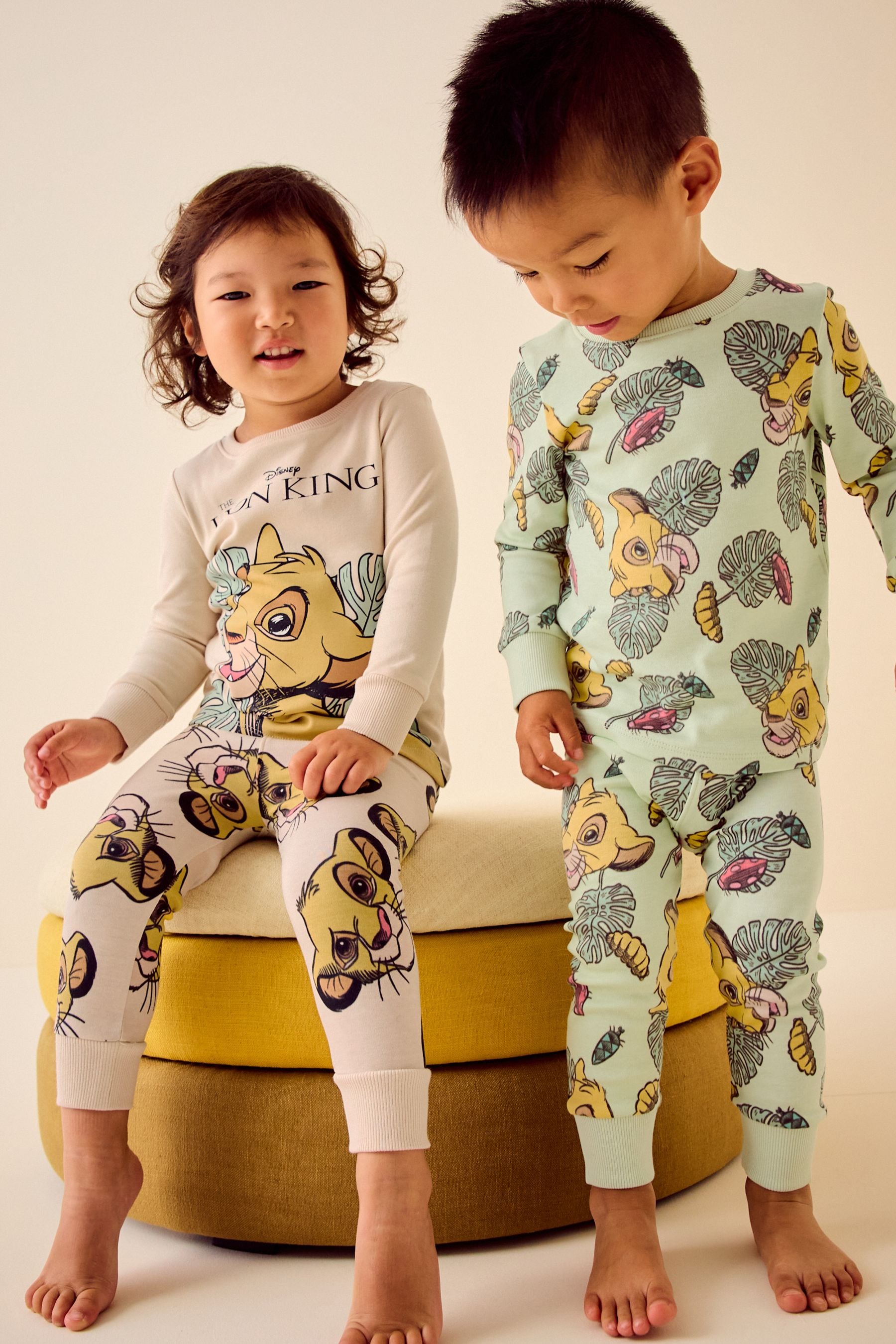 Buy Lion King Green Ecru Cream 100 Cotton Snuggle Pyjamas 2 Pack 9mths 9yrs from Next Qatar