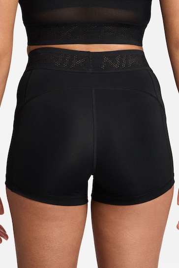 Nike Black Dri-FIT Pro Mid Rise 3 Mesh Shorts