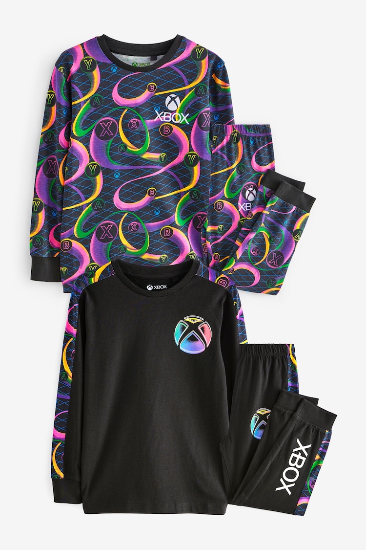 Xbox Black/Pink Long Sleeve 100% Cotton Pyjamas 2 Pack (5-16yrs) - Image 1 of 4