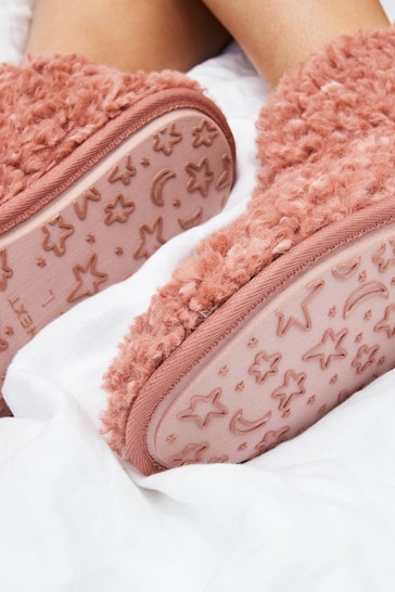 Pink Faux Fur Cosy Boot Slippers