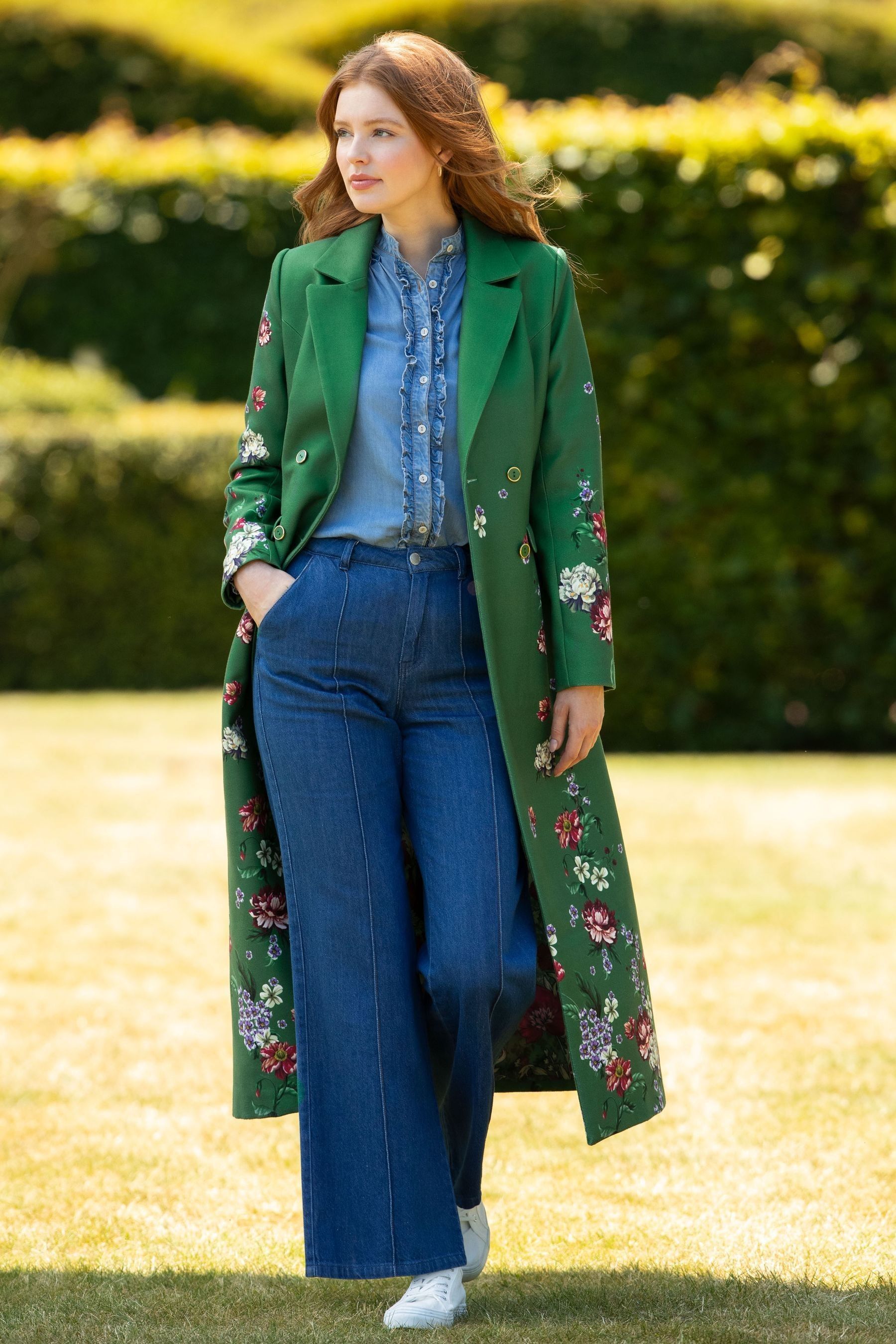 Buy Joe Browns Green Elegantly Floral Coat from Next Luxembourg