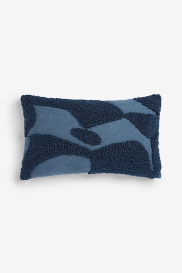 French Connection Navy Tangelo Tufted Cushion
