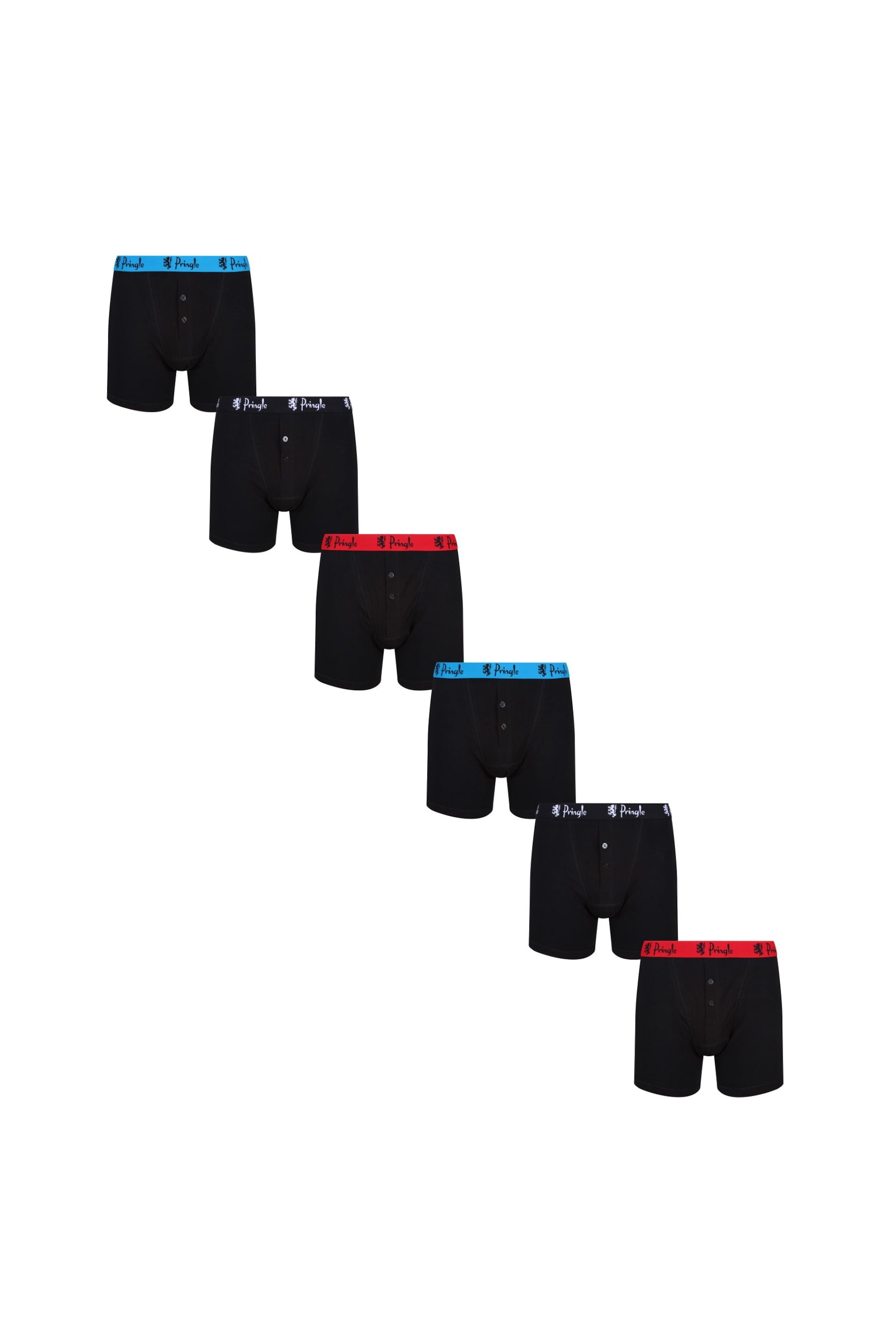 Pringle Black Button Fly Boxers Multi Pack - Image 2 of 3