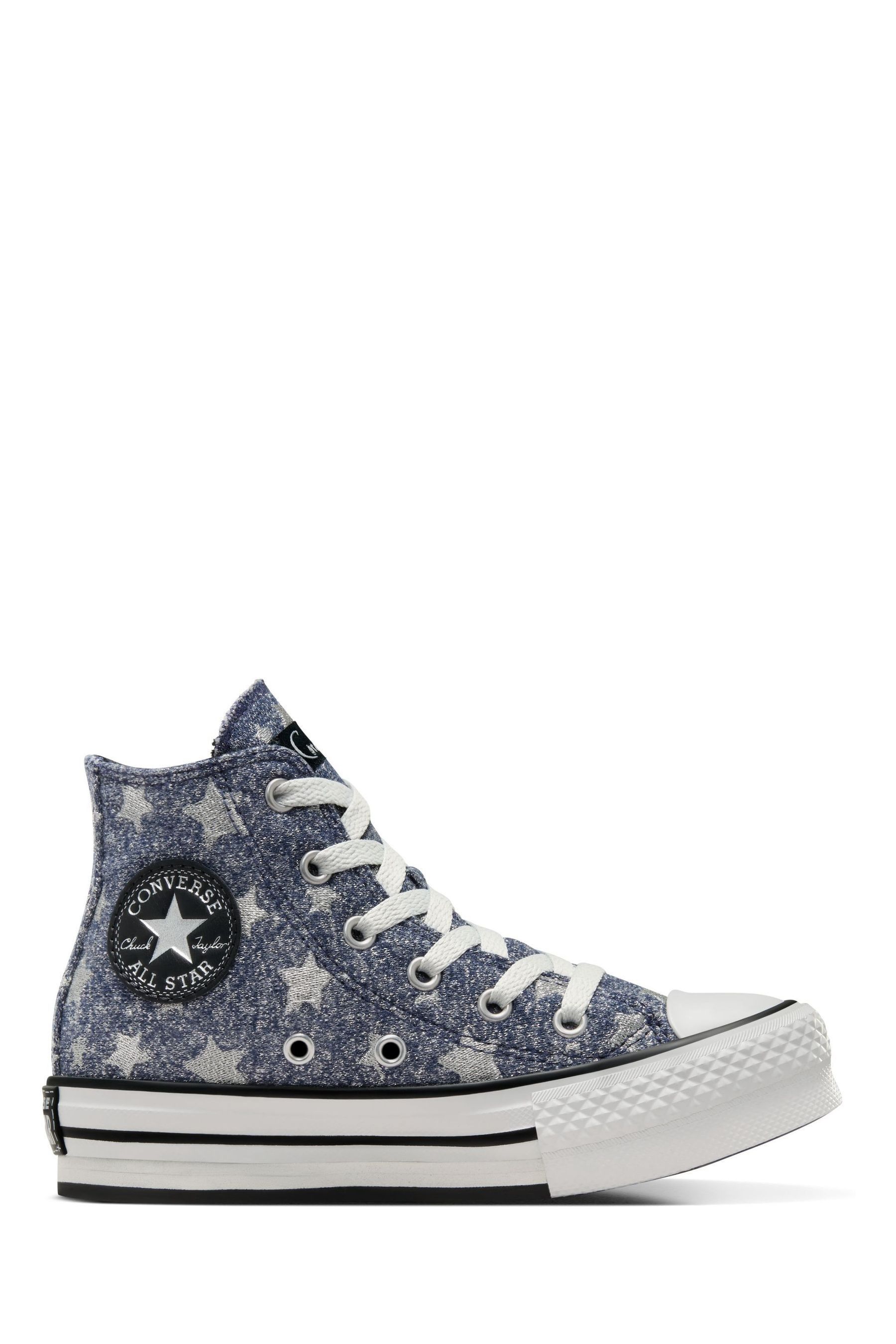Buy Converse Blue Coraline Star Print EVA Lift Trainers from the Next UK online shop