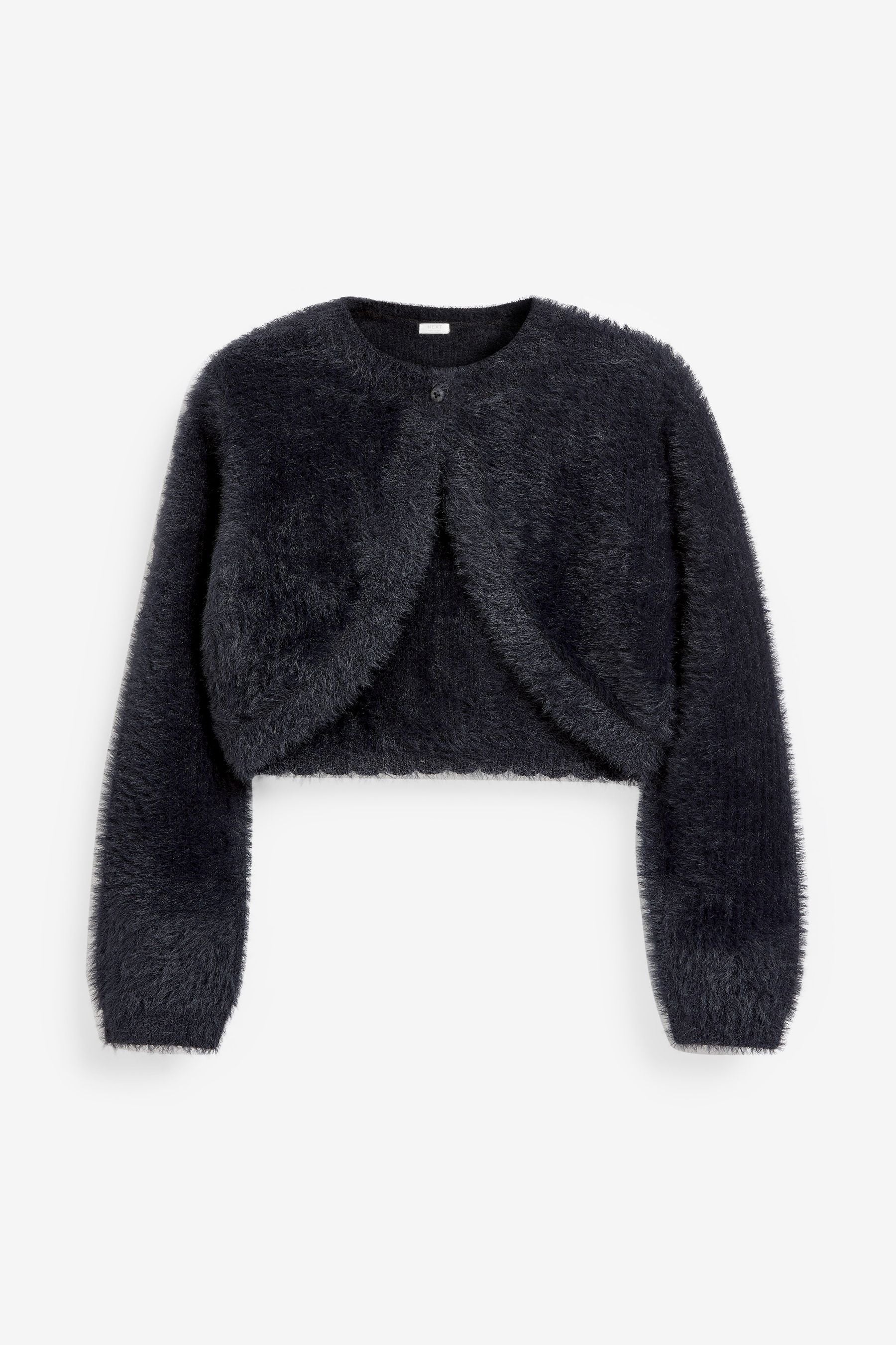 Black fluffy shrug deals