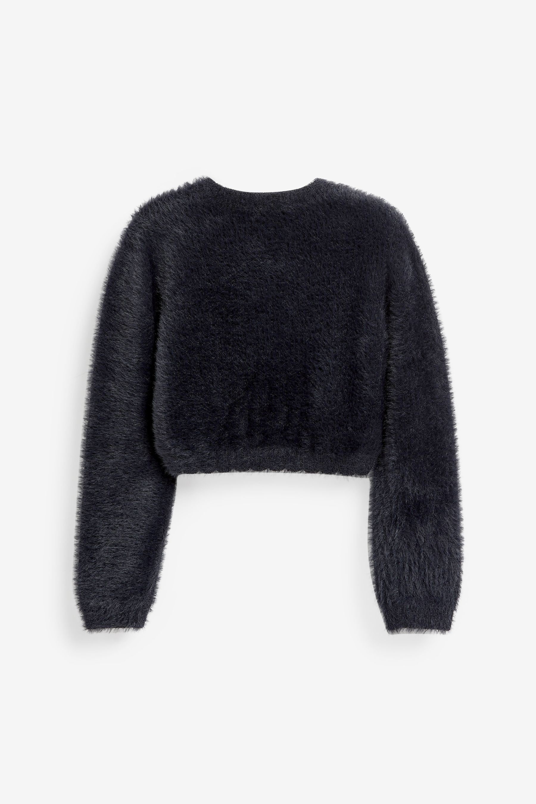 Next black fluffy cardigan shop