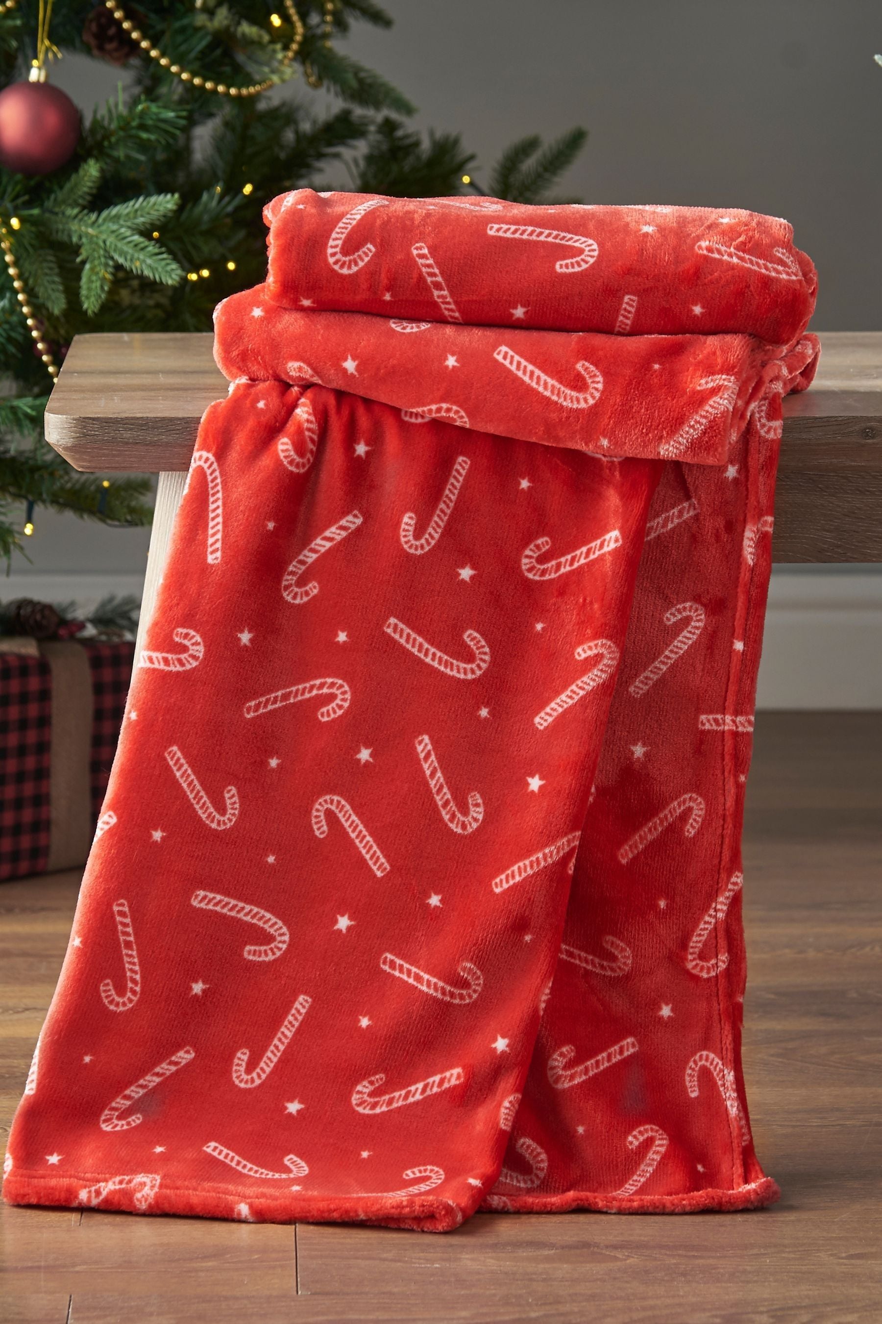 Buy Catherine Lansfield Red Teddy Christmas Nutcracker Cosy and Warm Fleece Throw from the Next UK online shop
