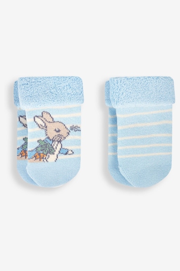 JoJo Maman Bébé Cream 2-Pack Peter Rabbit Baby Socks