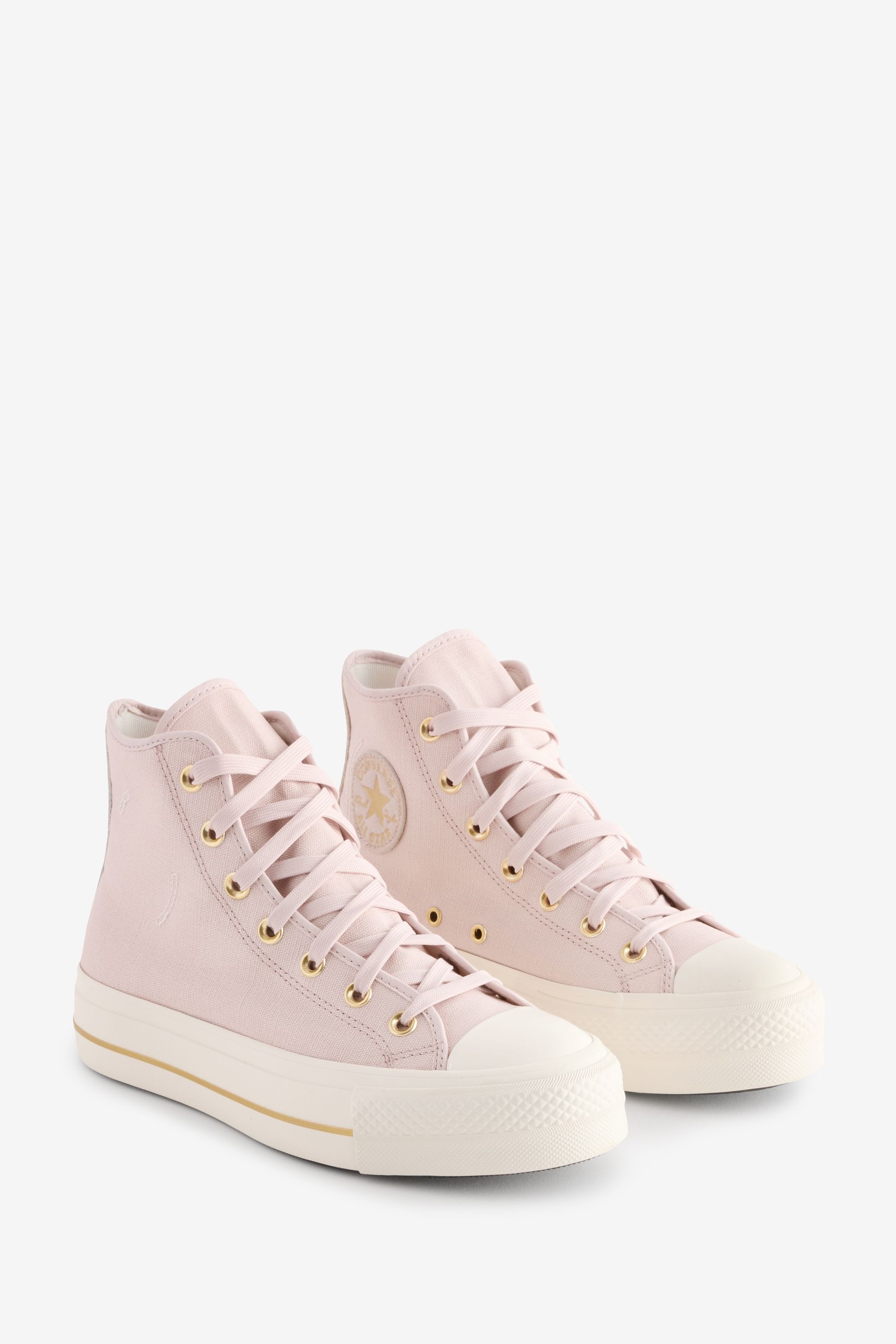 Converse Chuck Taylor All Star Lift Platform Tailored Lines Flush Stone Egret Gold US 6