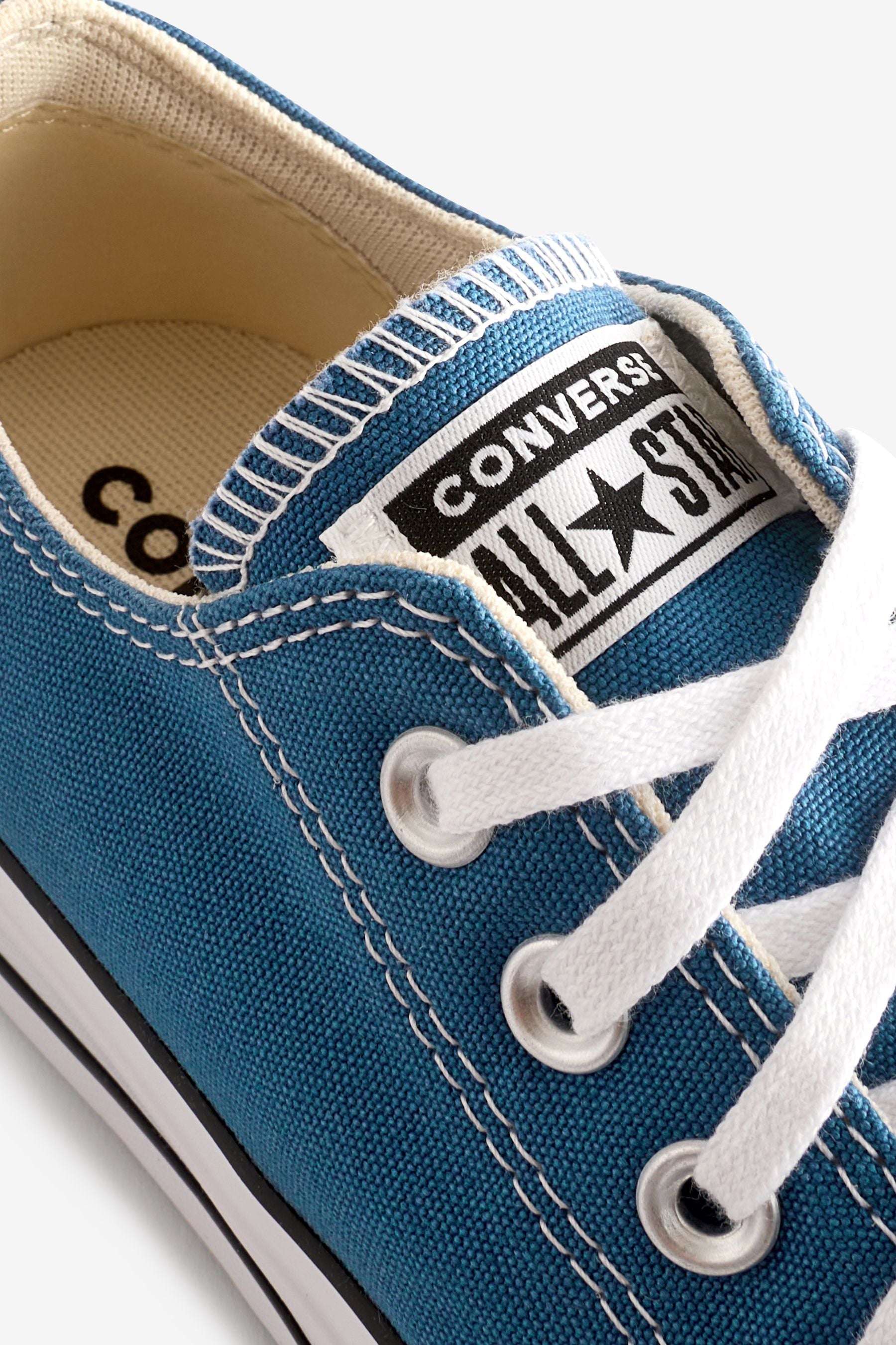 Converse blue low cut price online