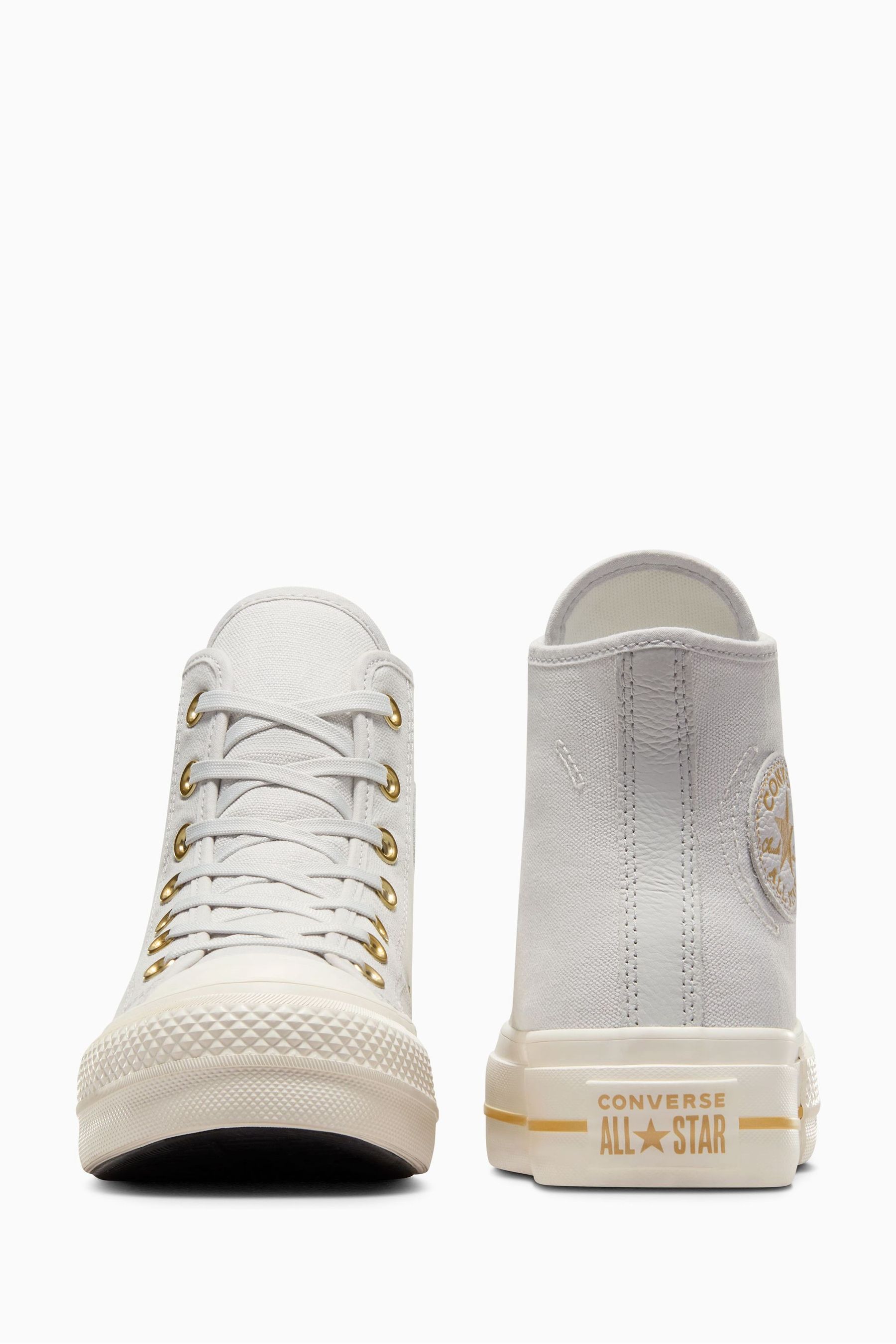 Buy Converse Grey Chuck Taylor All Star Lift High Top Trainers from Next Luxembourg