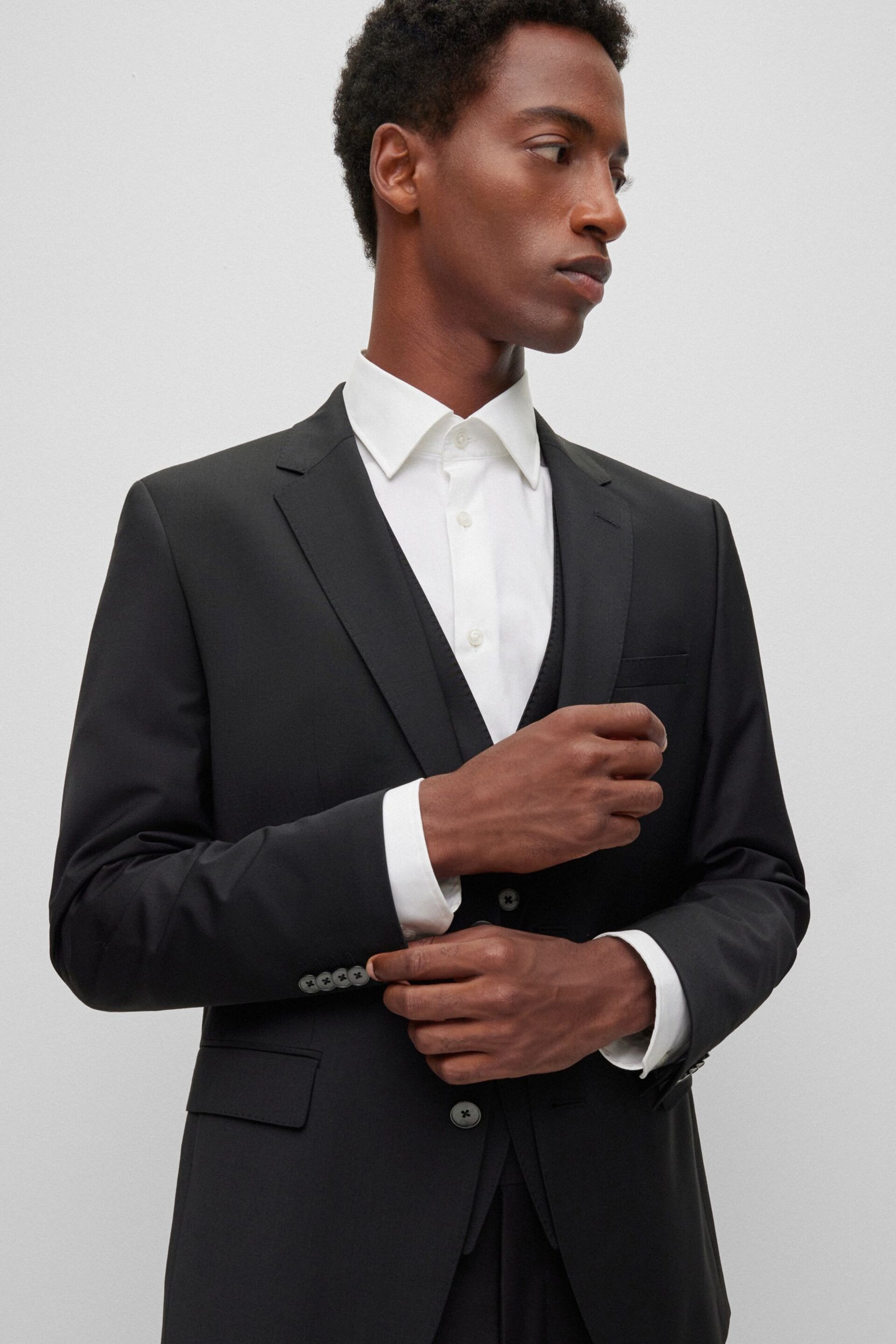 BOSS Black Jasper Wool Mix Suit Jacket - Image 4 of 5