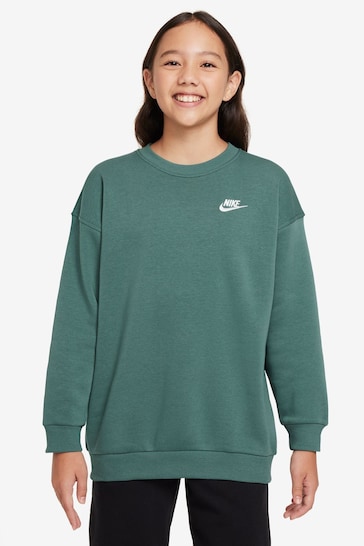 Nike Dark Green Oversized Club Fleece Sweatshirt