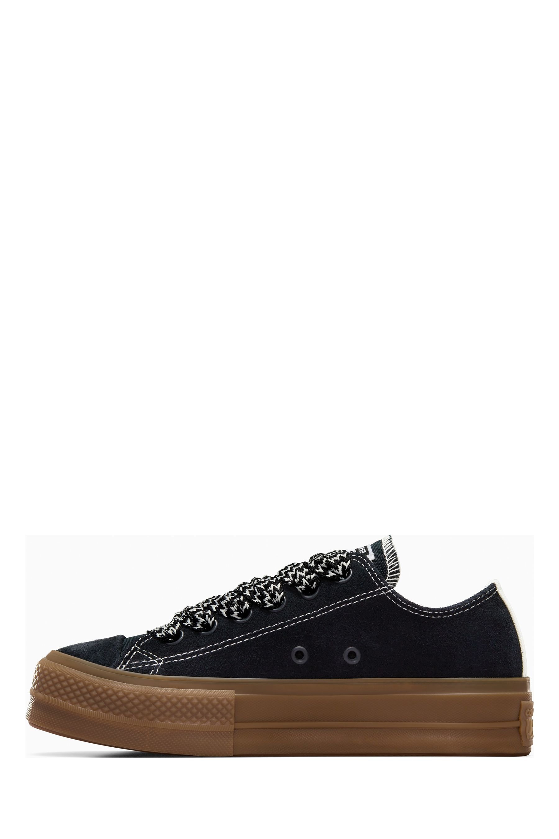 Converse Black Ecru Chuck Taylor All Star Lift 90s Low Trainers