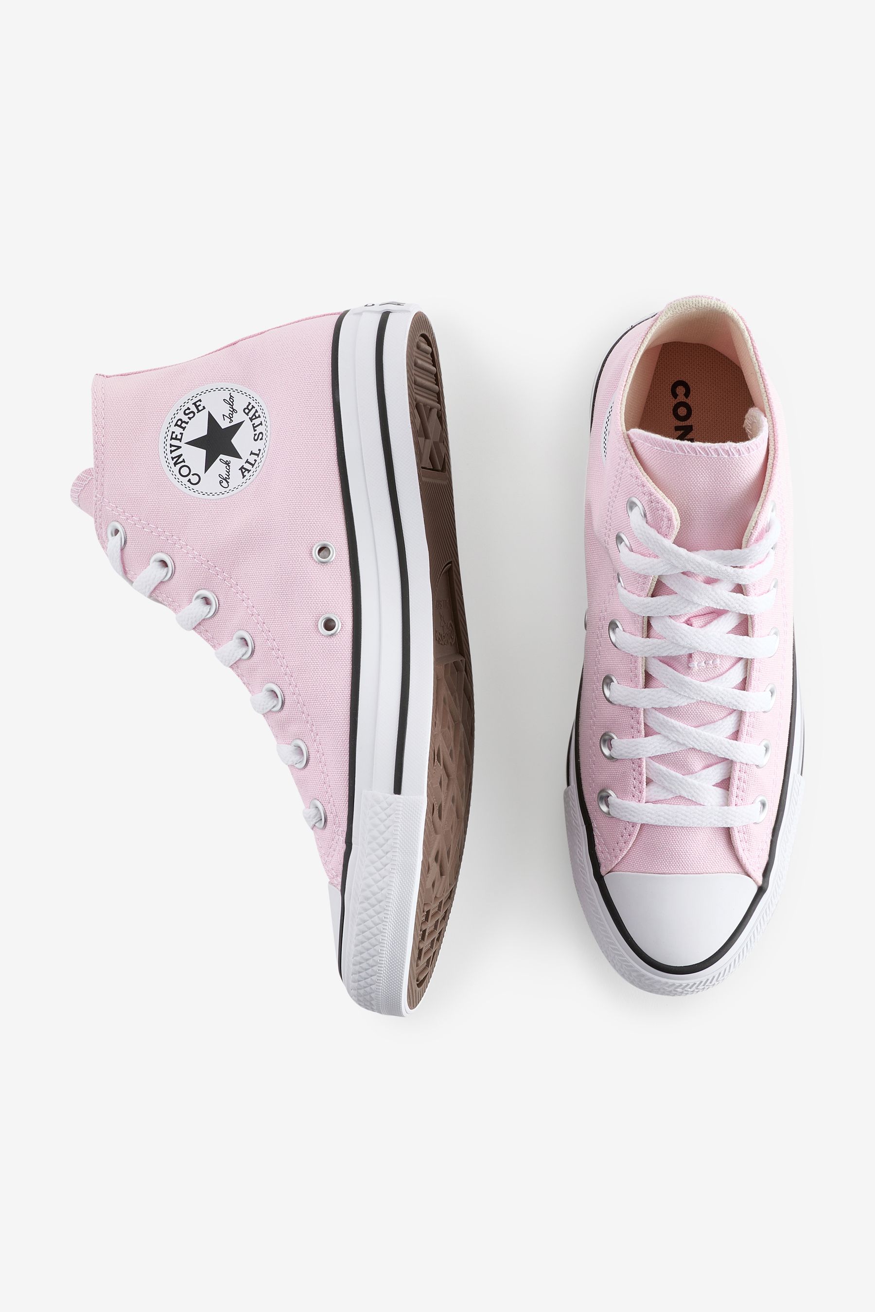 Buy Converse Light Pink Chuck Taylor All Star Suede High Trainers from Next Luxembourg