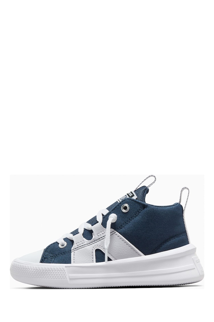 Converse Blue Junior Ultra Mid Trainers - Image 2 of 9