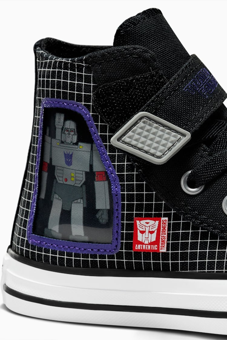 Converse Black Junior Transformers High Top Trainers - Image 8 of 8