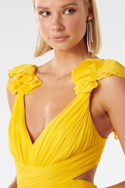 Forever New Yellow Selena Ruffle Shoulder Maxi Dress - Image 4 of 4