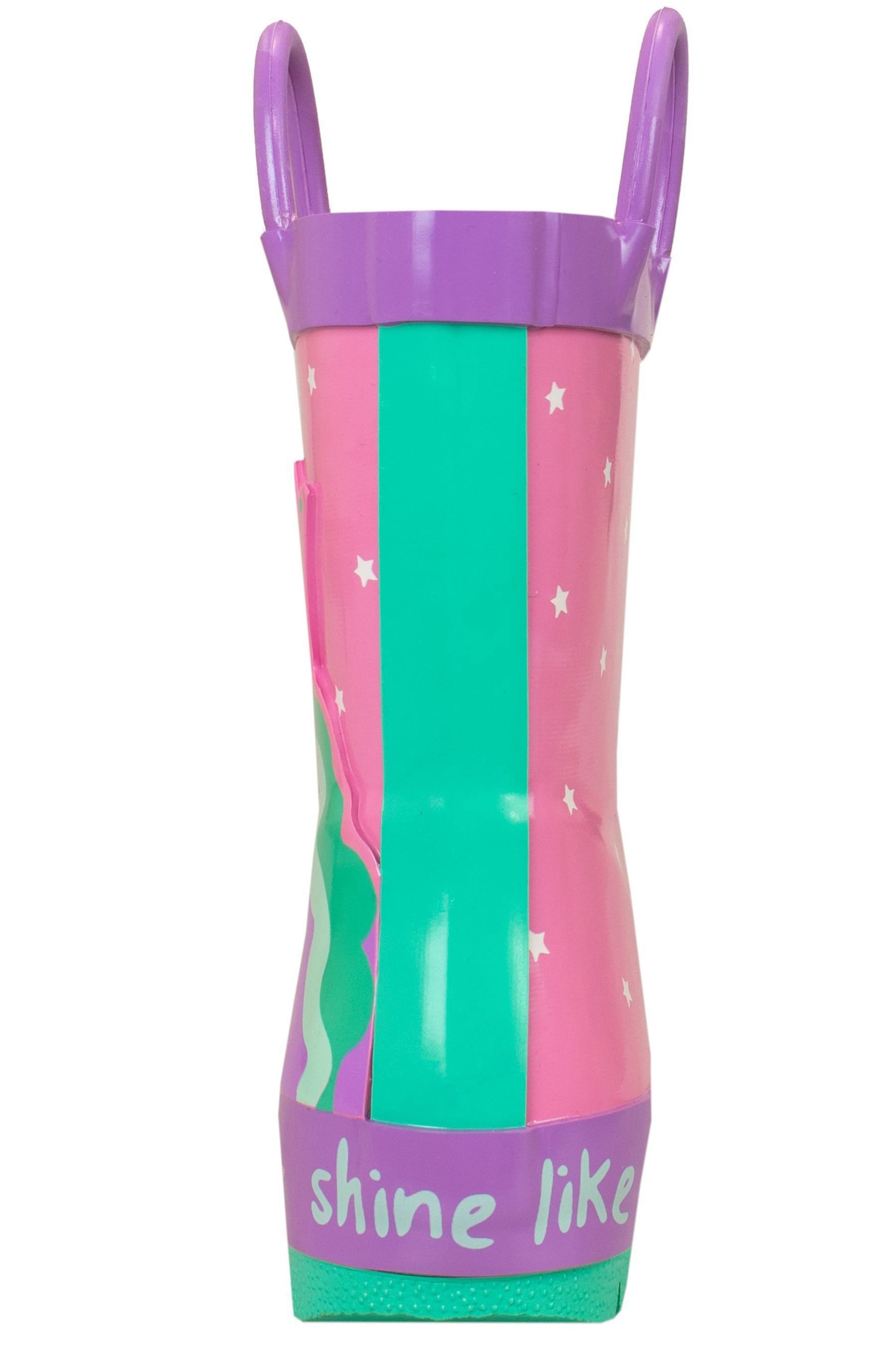 Harry Bear Purple Unicorn Printed Wellies - Image 4 of 5