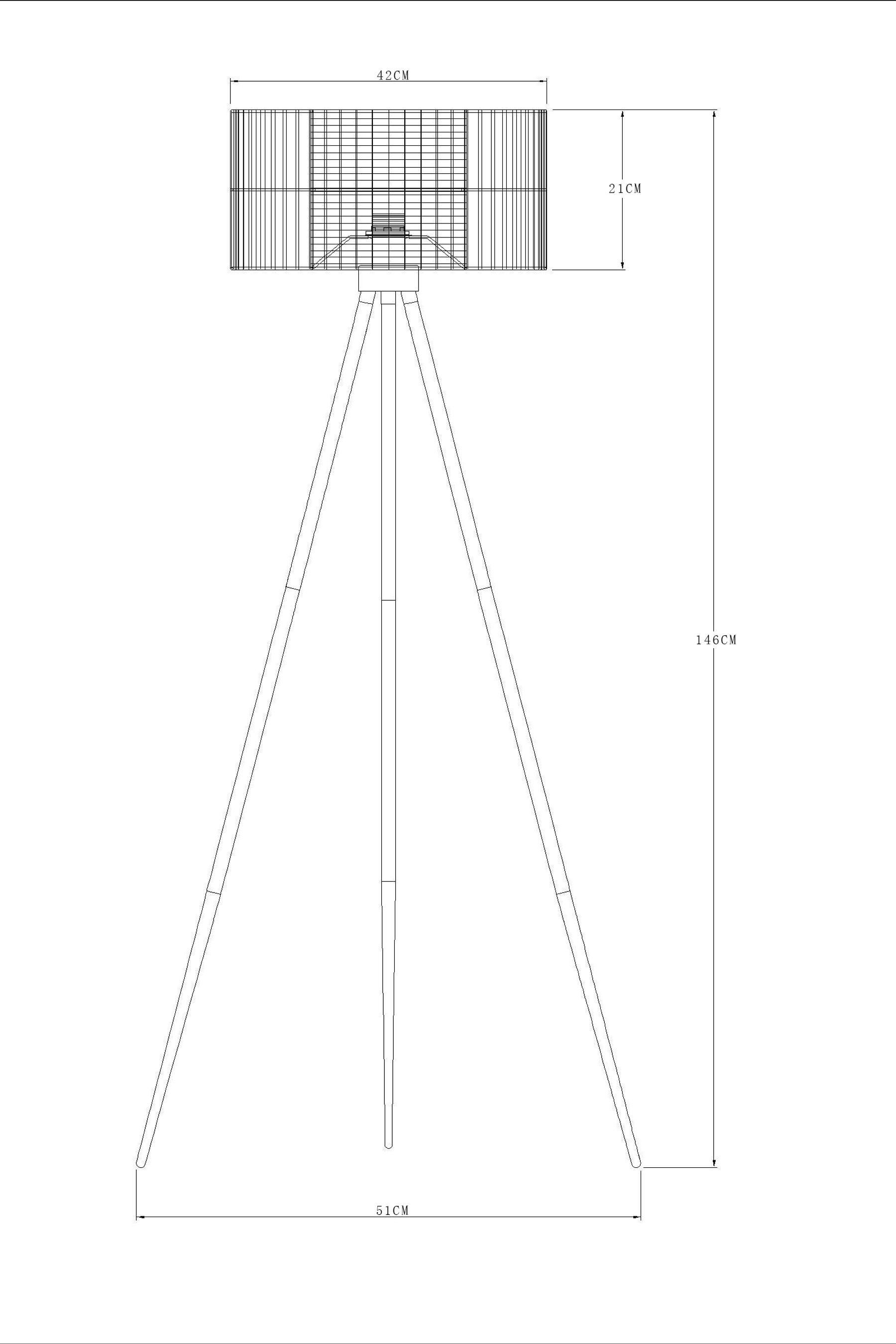 Kai rattan tripod floor lamp cheap