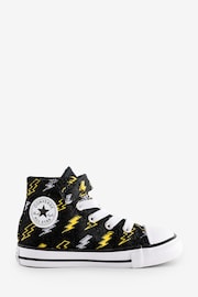 Converse Black Chuck Taylor Lightening Print 1V Infant Trainers - Image 1 of 9