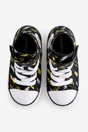 Converse Black Chuck Taylor Lightening Print 1V Infant Trainers - Image 5 of 9