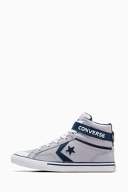 Converse Grey Youth Pro Blaze Strap Trainers - Image 5 of 17