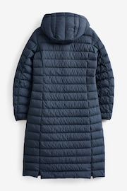 Parajumpers Navy Omega Super Light Weight Long Puffer Coat - Image 2 of 3