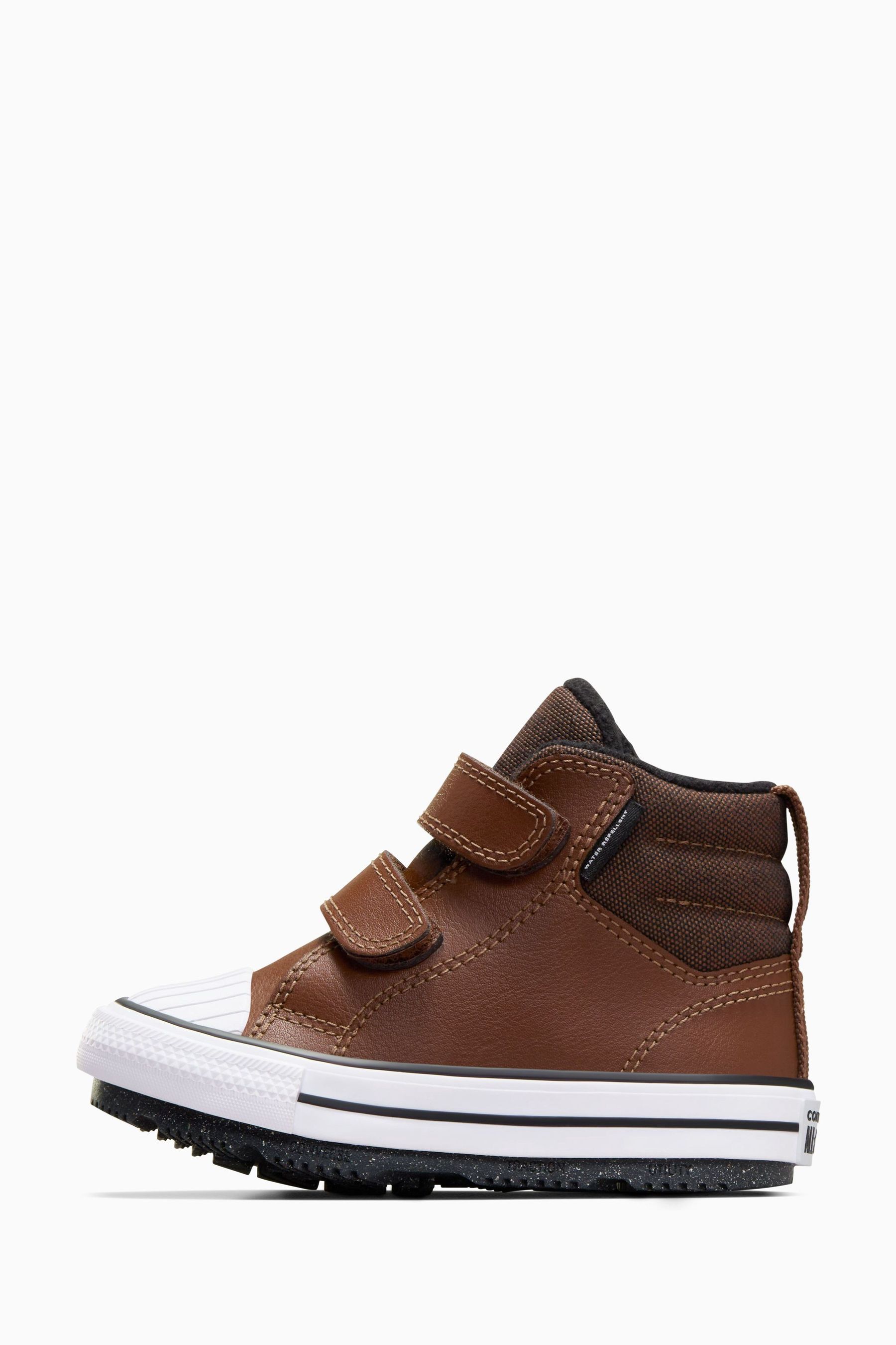 Brown leather converse toddler outlet