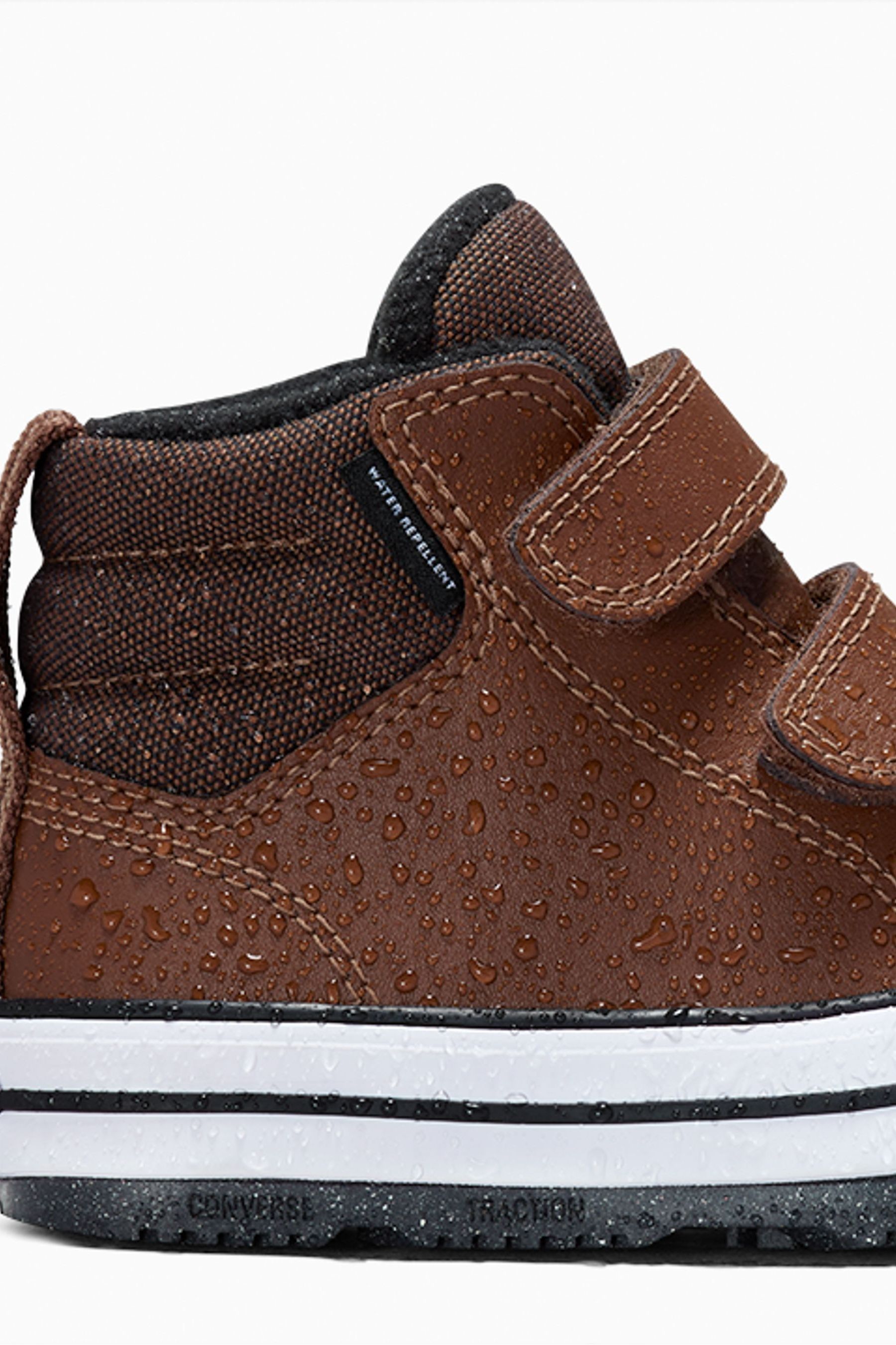 Brown leather converse toddler hot sale