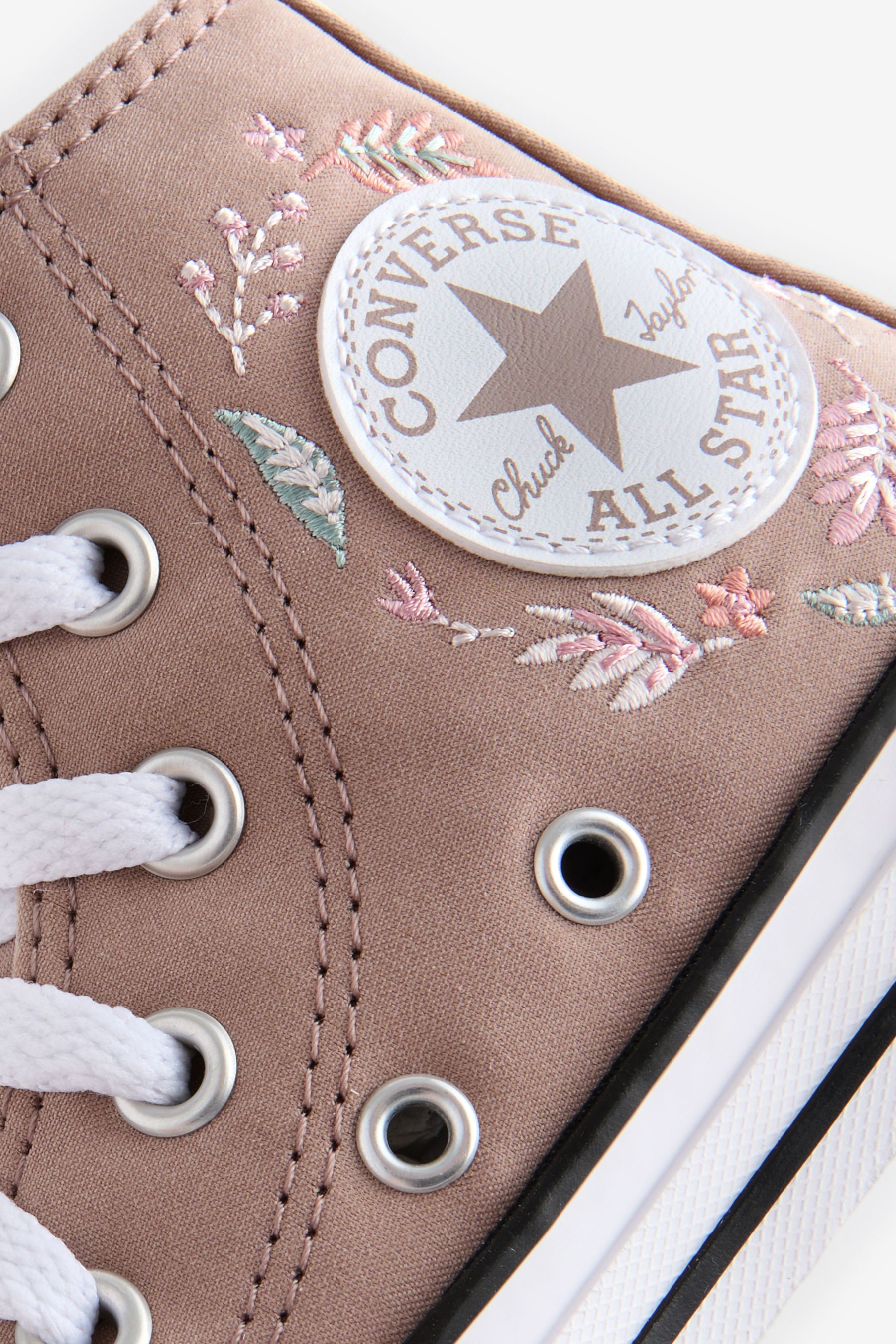Buy Converse Brown Chuck Taylor Floral Embroidered Junior Trainers from the Next UK online shop