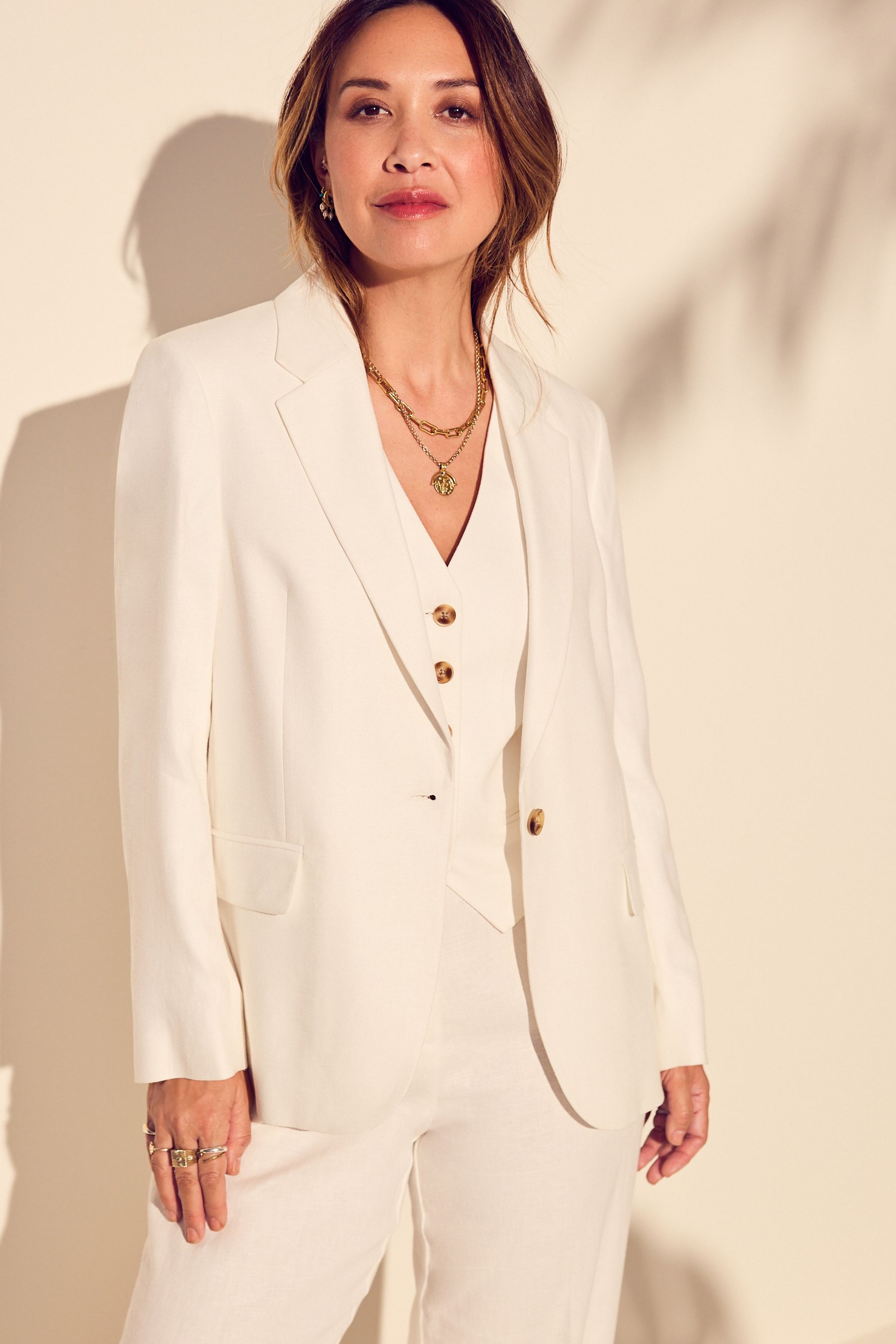 Myleene Klass Linen White Blazer