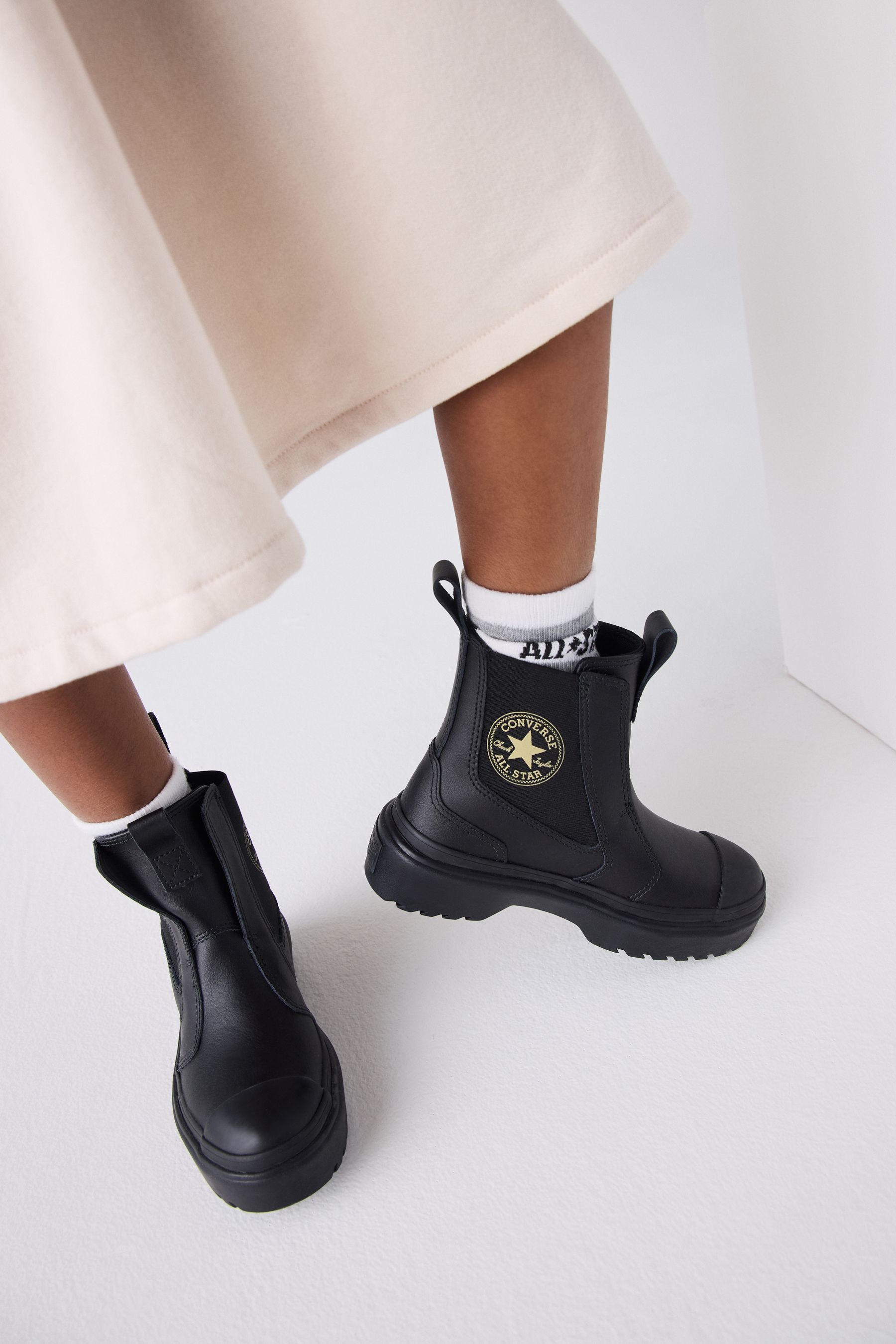 Buy Converse Black Chuck Taylor Junior Lugged Chelsea Boots from the Next UK online shop