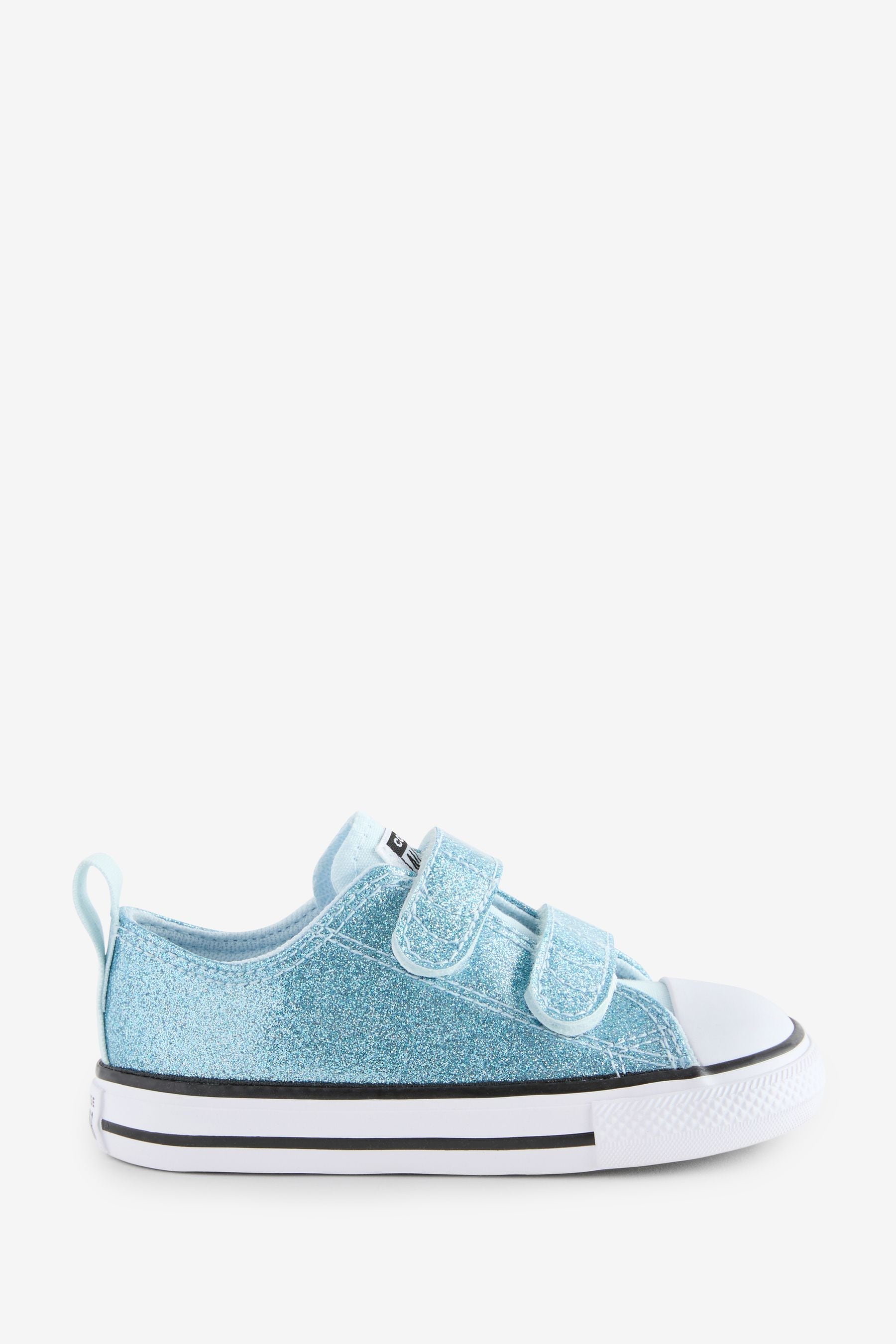 Blue glitter converse outlet