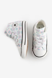 Converse Pink Chuck Taylor Rainbow Heart 1V Infant Trainers - Image 6 of 9