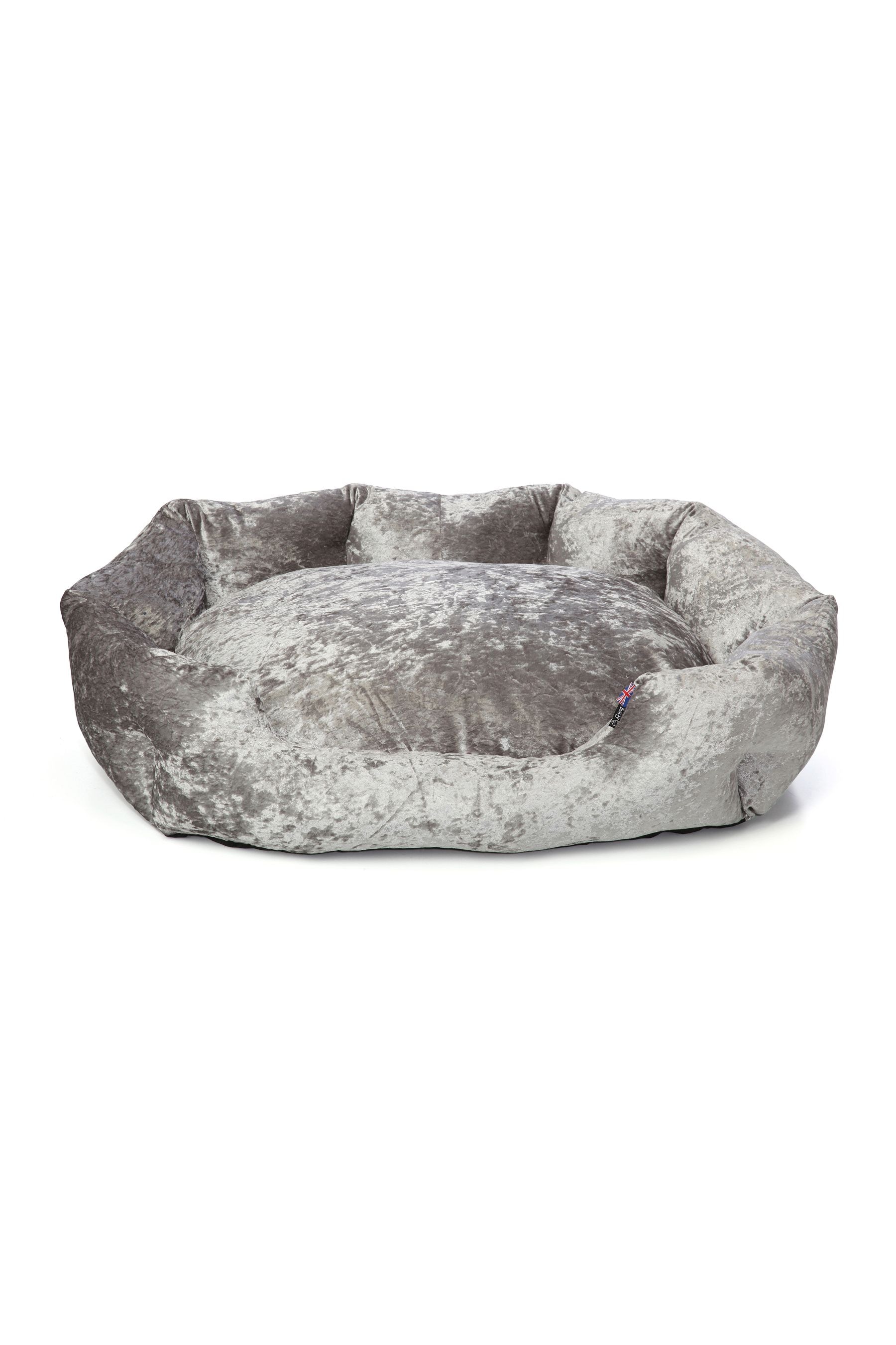 Crushed velvet outlet dog cushion